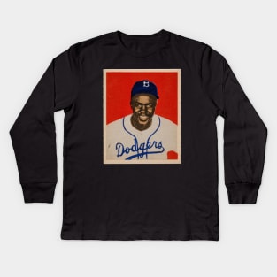 Jackie Robinson 1949 Bowman Kids Long Sleeve T-Shirt